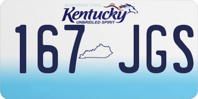 KY license plate 167JGS