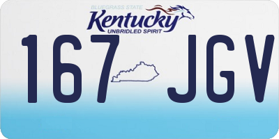 KY license plate 167JGV