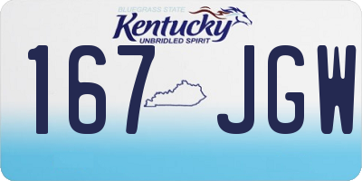 KY license plate 167JGW
