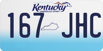 KY license plate 167JHC