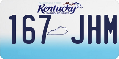 KY license plate 167JHM