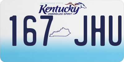 KY license plate 167JHU