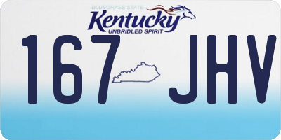 KY license plate 167JHV