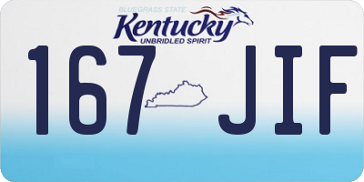 KY license plate 167JIF