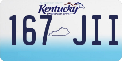 KY license plate 167JII