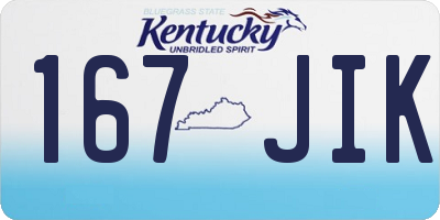 KY license plate 167JIK