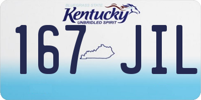 KY license plate 167JIL