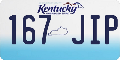 KY license plate 167JIP