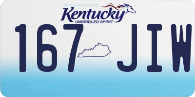KY license plate 167JIW