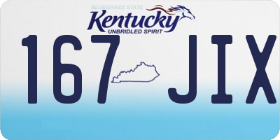 KY license plate 167JIX