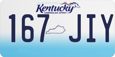 KY license plate 167JIY
