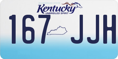 KY license plate 167JJH