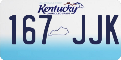KY license plate 167JJK