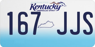 KY license plate 167JJS
