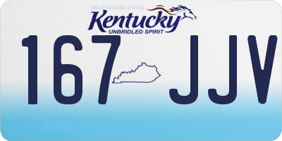 KY license plate 167JJV