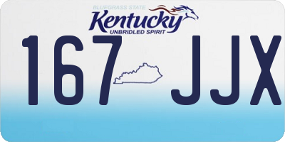 KY license plate 167JJX