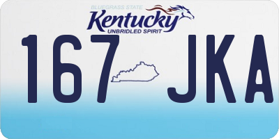 KY license plate 167JKA