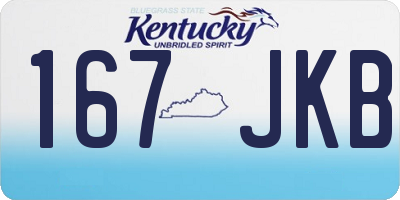 KY license plate 167JKB