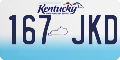 KY license plate 167JKD