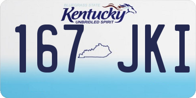 KY license plate 167JKI