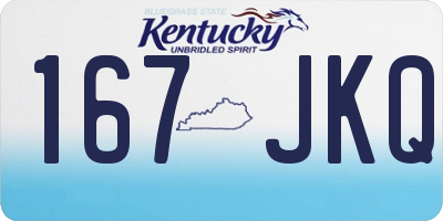 KY license plate 167JKQ