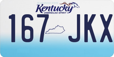 KY license plate 167JKX