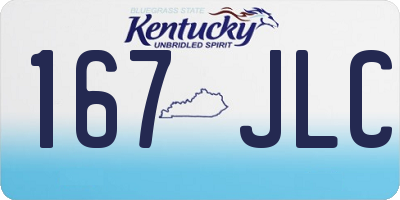 KY license plate 167JLC