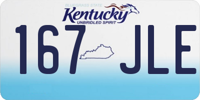 KY license plate 167JLE