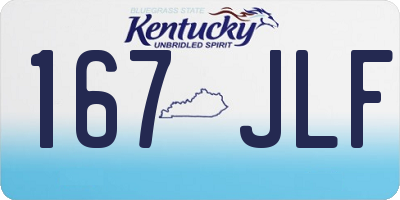 KY license plate 167JLF
