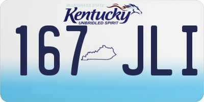 KY license plate 167JLI
