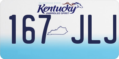 KY license plate 167JLJ