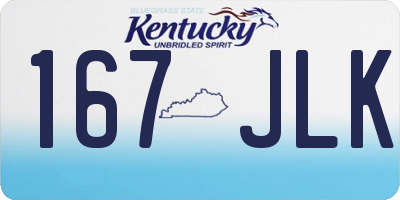 KY license plate 167JLK