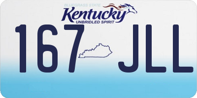 KY license plate 167JLL
