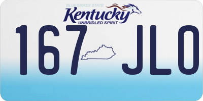 KY license plate 167JLO
