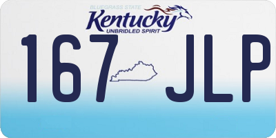 KY license plate 167JLP
