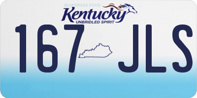 KY license plate 167JLS