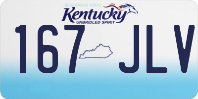 KY license plate 167JLV
