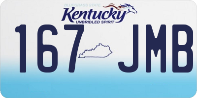 KY license plate 167JMB