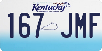 KY license plate 167JMF