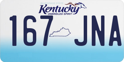 KY license plate 167JNA