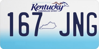 KY license plate 167JNG