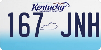 KY license plate 167JNH