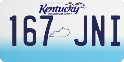 KY license plate 167JNI