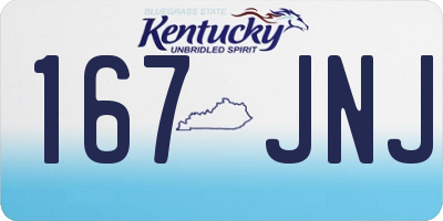 KY license plate 167JNJ
