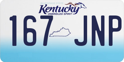 KY license plate 167JNP