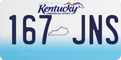 KY license plate 167JNS