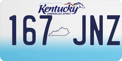 KY license plate 167JNZ