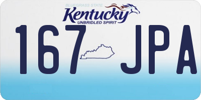 KY license plate 167JPA