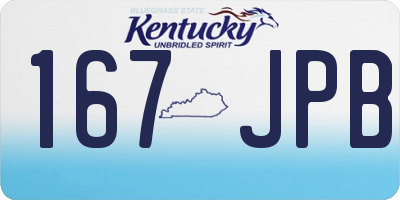 KY license plate 167JPB