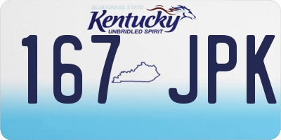 KY license plate 167JPK